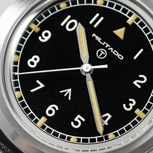 Image of TACTICAL FROG Militado 36mm Field Watch VH31 Japan Movt with Sweep Seconds Military Style Men's Watch with Nylon Strap, 100M Waterproof - ML13 /ML14 Series