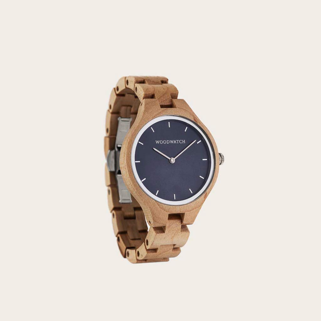WoodWatch Blue Ocean | Holzuhren für Damen - Armbanduhr Holz Damen Premium | Wood Watch for Woman | umweltfreundliches Produkt, wir Pflanzen 1 Baum für Jede Uhr