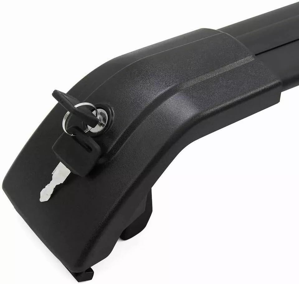 Barras de techo para Volkswagen T-ROC 2017-2024 con portabicicletas bloqueable carga de aluminio 4