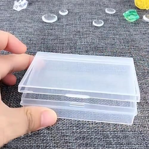 Image of Rectangle Plastic Beads Storage Containers Box (3.62 x 2.44 x 0.87 inch) with Lid, 12 Pack Plastic Clear Storage Containers with Lids for Beads,Earplugs,Pins, Small Items etc.