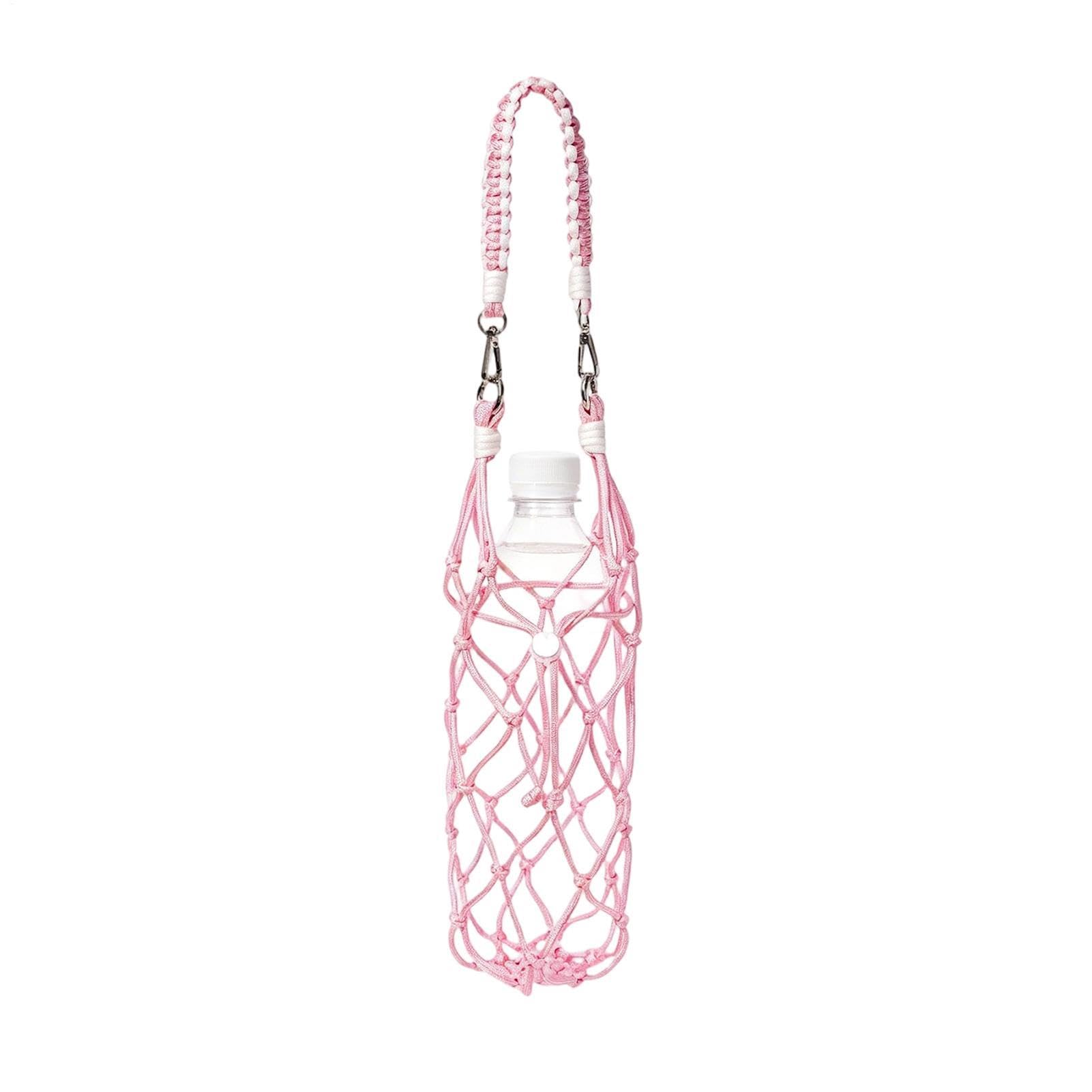 Funda para botella de agua con red de algodón ajustable y diseño ligero portátil 8