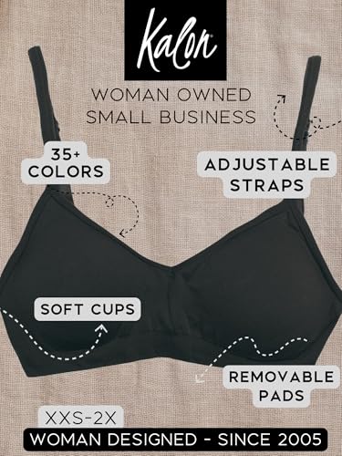 Image of Kalon Women's 4 Pack Demi Padded Bralette Wireless Comfortable Bra