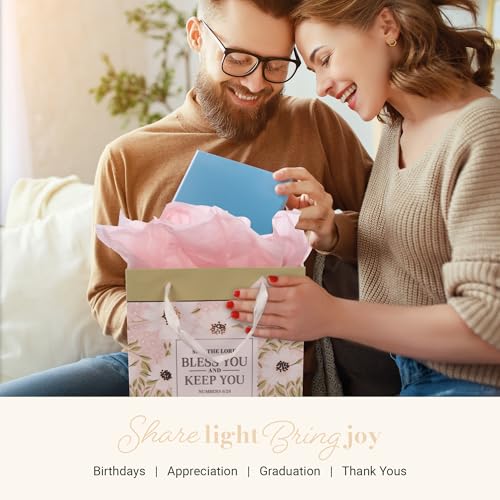 Image of Christian Art Gifts Large Gift Bag with Tissue Paper, Lord Bless You