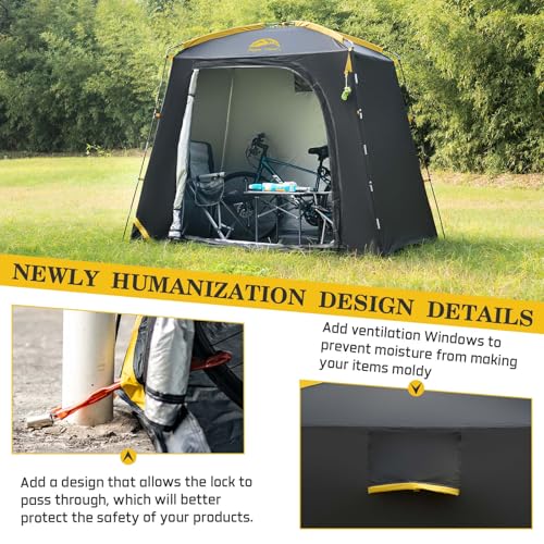 Image of Happy Travel Bike Storage Shed Tent, Waterproof Portable Bicycle Cover Shed