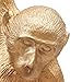 Ritabiity Monkey Pendant Light Vintage Resin Monkey Chandelier Hemp Rope Industrial Hanging Light Fixture (Gold)