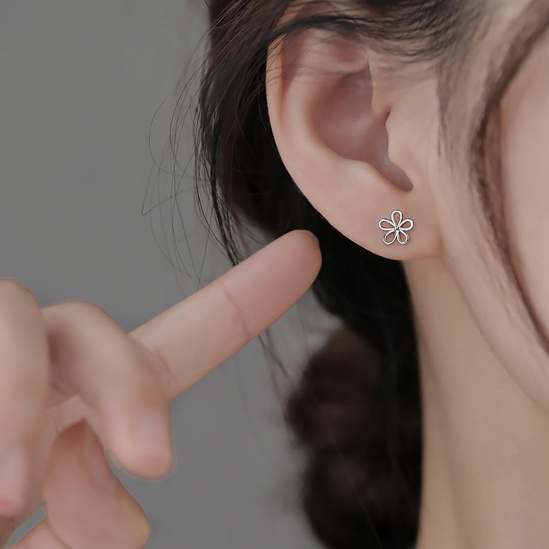SLUYNZ Solid 925 Sterling Silver Flower Stud Earrings for Women Teens Hollow Flower Stud Earrings Spring - Image 2