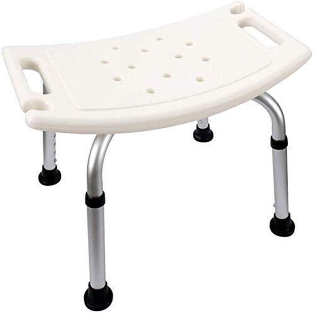 Chaise de douche en aluminium blanc réglable et légère supportant 150kg