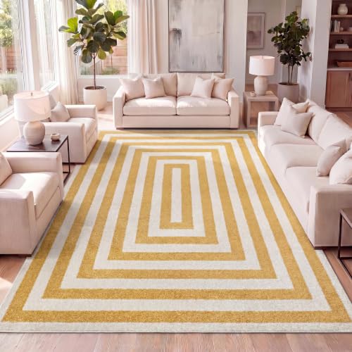 Tapete decorativo JONATHAN Y 7'9" x 10' amarillo/ivory miniatura 1