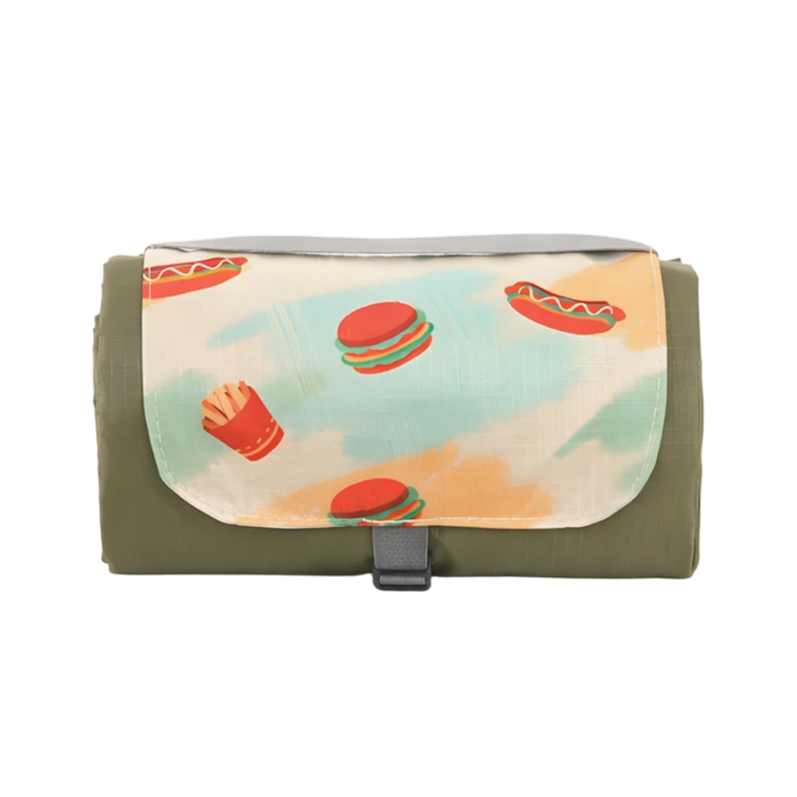 Grande couverture de pique-nique, tapis d'extérieur en nylon vert pour camping, imperméable et anti-sable, pour 4 à 5 adultes, portable pour voyage et plage, facile à nettoyer, tapis de jeu
