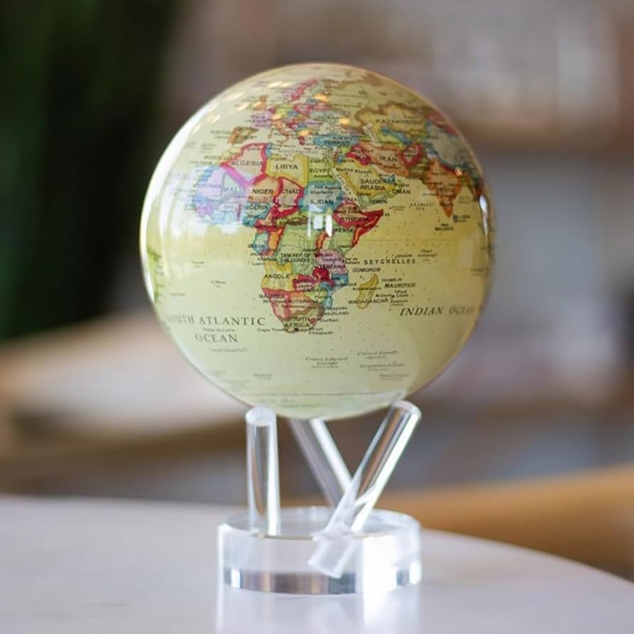Amazon.com: MOVA Globe – Political Map Yellow 4.5” | Vintage