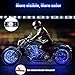BLIIFUU 12PCS Motorcycle LED Lights with Bluetooth Wireless Remote Controllers, 18 RGB Colors Accent Glow Neon Atmosphere Lights Bar for Harley Davidson Suzuki BMW