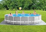 Estructura de acero estable. Intex - Juego completo de piscina con pared de acero de 549 x 122 cm