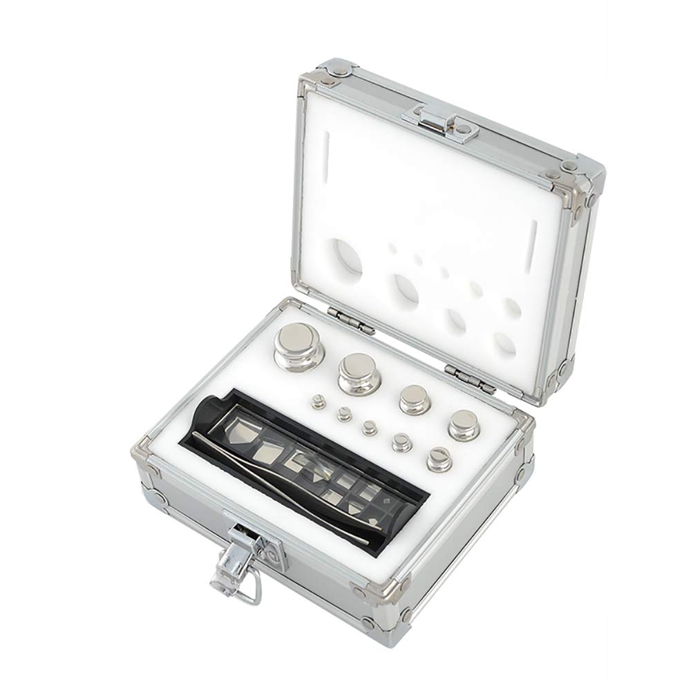 Huanyu Pesos de calibración clase F1 1 mg-100g 21pcs acero inoxidable ECO caja de aluminio (1mg-100g 21pcs)
