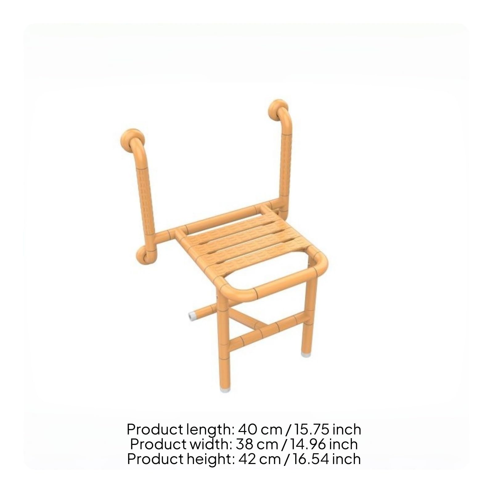 Asiento Ducha Plegable Ahorra Espacio Asiento Baño Abatible Resistente Taburete Baño Pared para Ancianos, Style F
