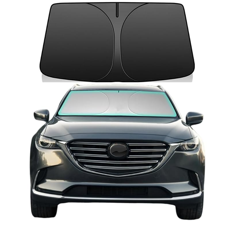 Protetor Solar para Para-brisa LEIMINMAOYI para Mazda CX-9 CX9 2016–2026, Dobrável com 4 Camadas 240T