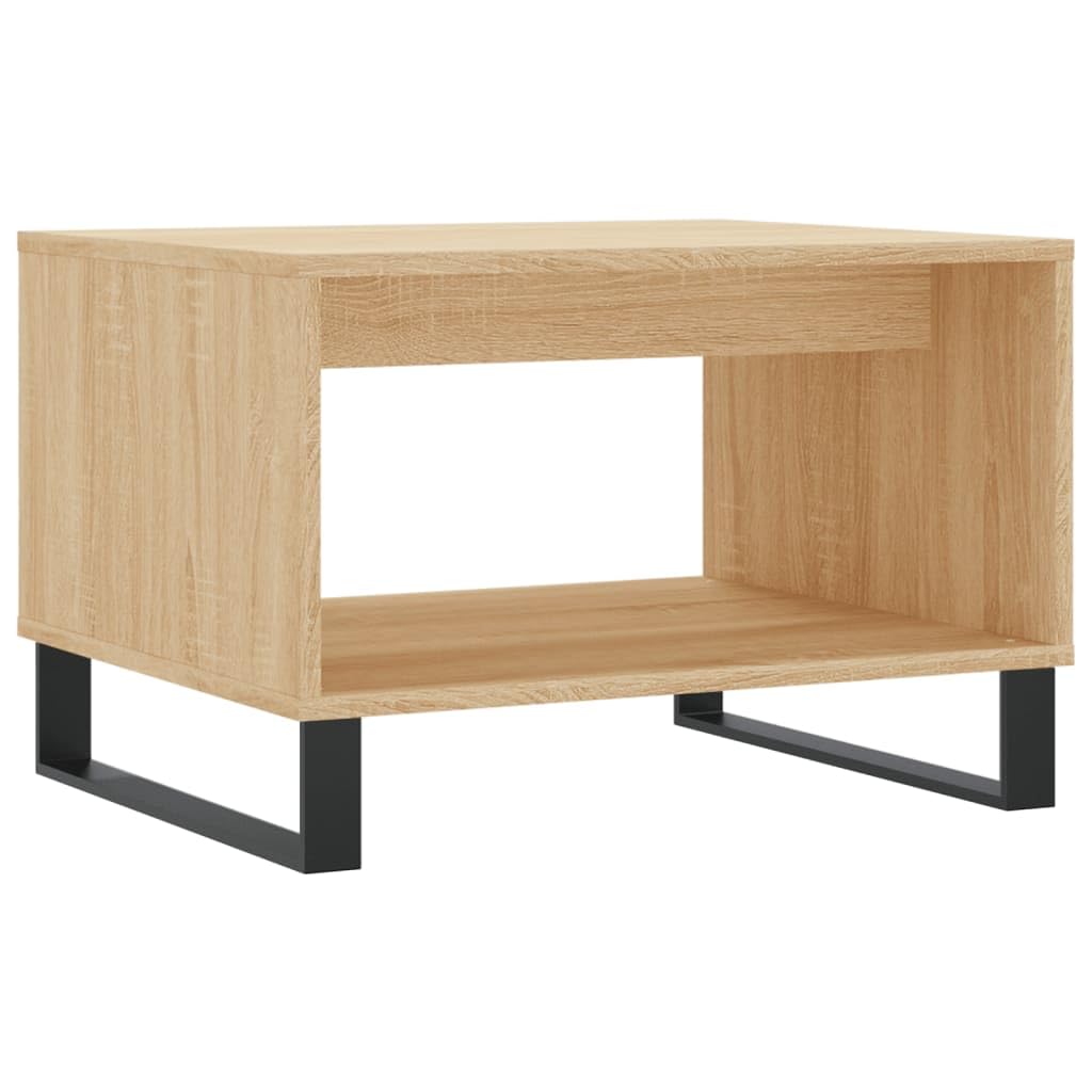 vidaXL Mesa de Centro Madera de ingeniería Roble Sonoma 60x50x40 cm
