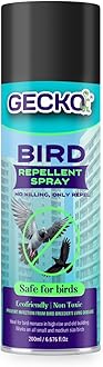 Gecko Bird Repellent Spray for Bird Control For Home And Office| Bird Control Spray | Non-Toxic Spray| Safe for Birds | Pigeon Repellent | Repels Birds - Pack of 1 (200 ML) - FORMULATION 10X