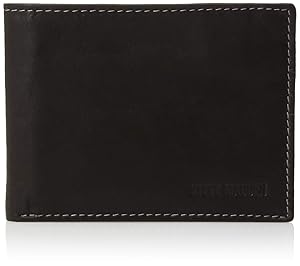 Steve Madden Men's Slim Leather Wallet with Extra Capacity Attached Flip Pockets