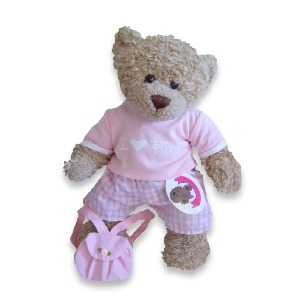 Build Your Bears WardrobeTeddy Bear Clothes fits Build a Bear Teddies I Love Pink Outfit Backpack included (pink)
