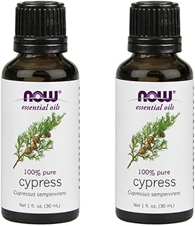 NOW Foods Cypress Oil, 1 fl oz (Pack of 2) – 100% Pure Essential Oil, Woody & Refreshing Aroma, Ideal for Aromatherapy, Massage & Diffuser Use