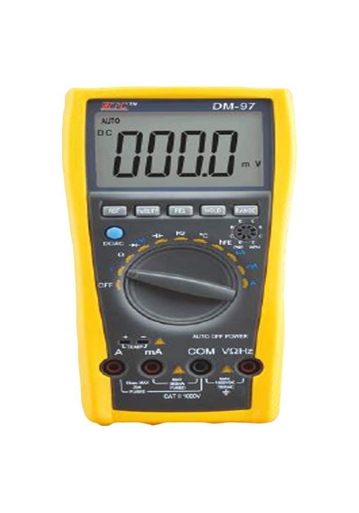 Plastic HTC Instrument DM-97 3 3/4 Digital Multimeter with 4000 Counts, Capacitance, Frequency, Temperature
