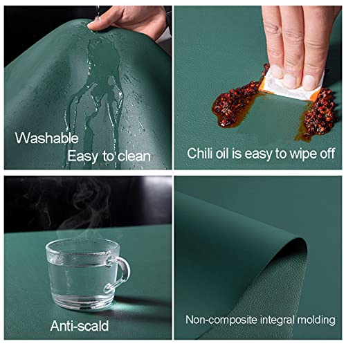 Protection de table verte en PU contre les rayures et liquides