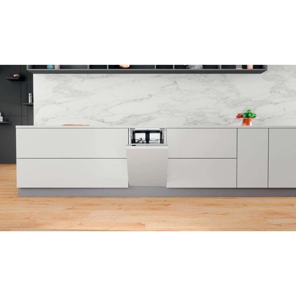 Whirlpool WSIC 3M27 - Lavastoviglie slim da 45 cm, 10 coperti, classe A++, Sesto senso