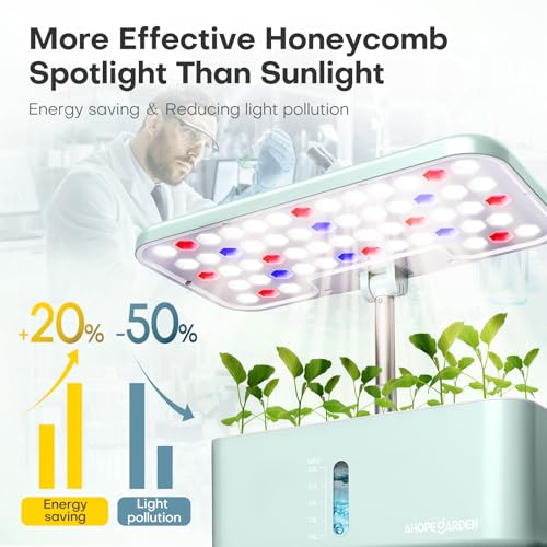 Image of Indoor Garden Hydroponics Growing System: 10 Pods Kit with LED | Plant Germination Kit Herb Vegetable Growth Lamp Countertop Hydroponic Planter Harvest Lettuce for Healthy-Living Enthusiasts
