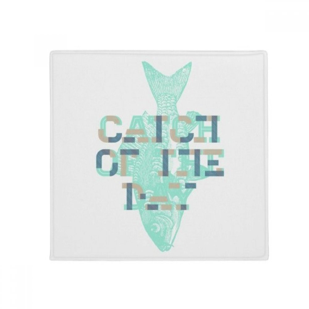 Tapis de sol poisson bleu antidérapant lavable cuisine salon salle de bain multicolore 50cm