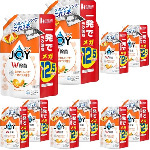 ジョイ 【まとめ買い】食器用洗剤 詰め替え 大容量 1620ml×2 台所 キッチン 中性 オレンジ W除菌 (× 5)の商品画像（Amazon）