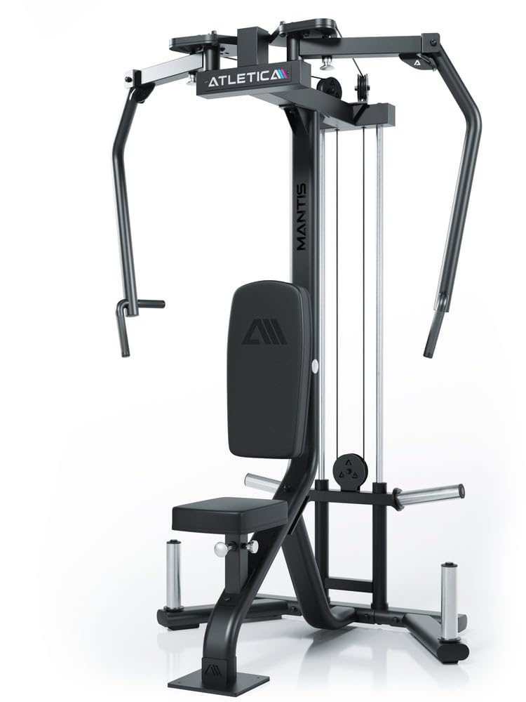 ATLETICA Mantis Butterfly & Reverse Combo Plate Loaded 2-in-1-Gerät | für Brust, Schultern und Rücken, verschiedene Griffpositionen, optimale Verstellbarkeit