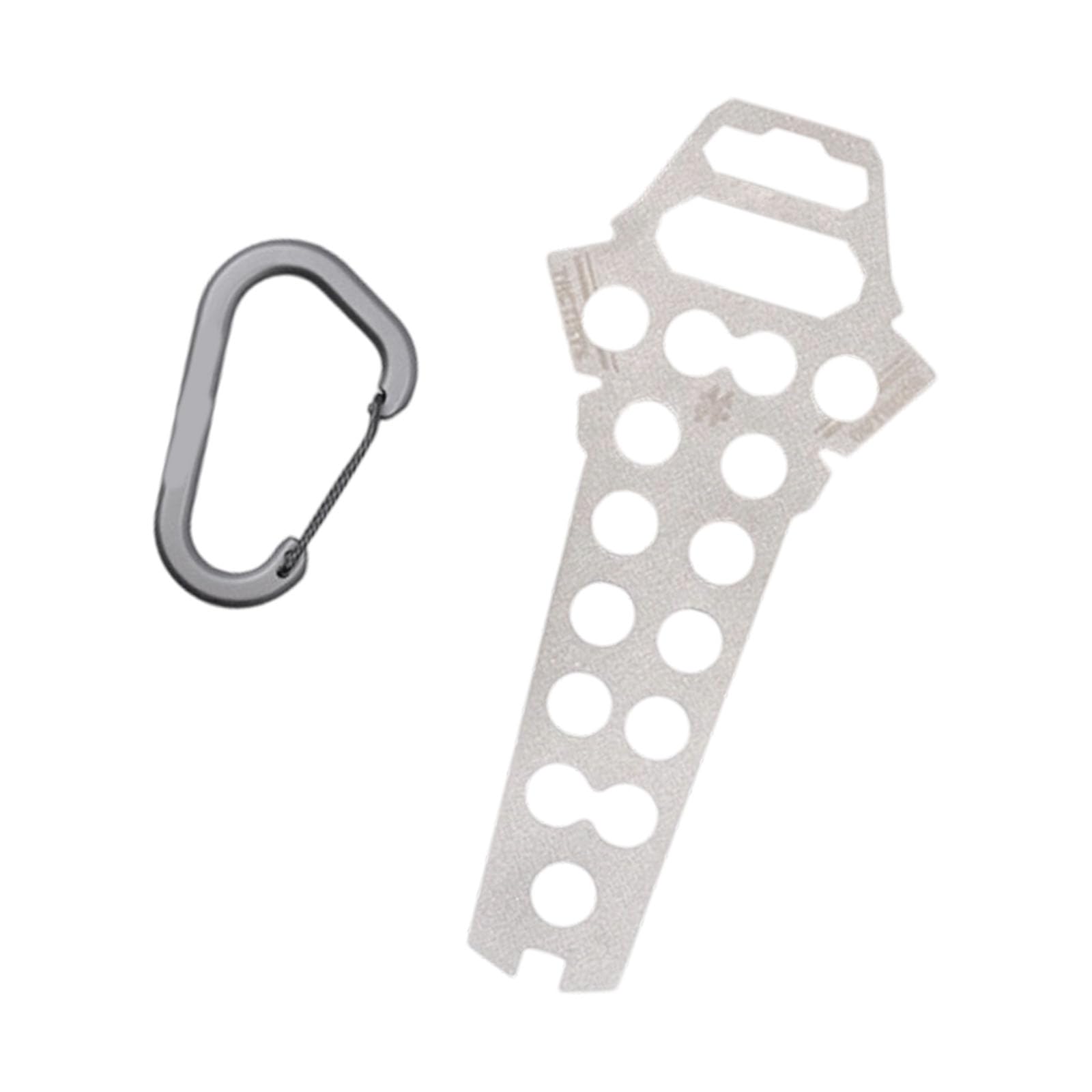 QIAOLIDA Stainless Steel Tent Stakes Storage Rack with Keychain Buckles Peg Organizers For Camping Hiking And Outdoor Activity