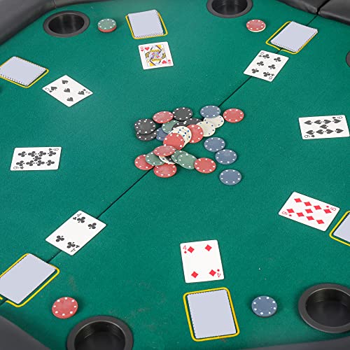 Koreyosh Poker Table Folding Casino Poker Table Texas Hold’em Poker Table Top Board Game Table With Plastic Cup Holders #TOP4