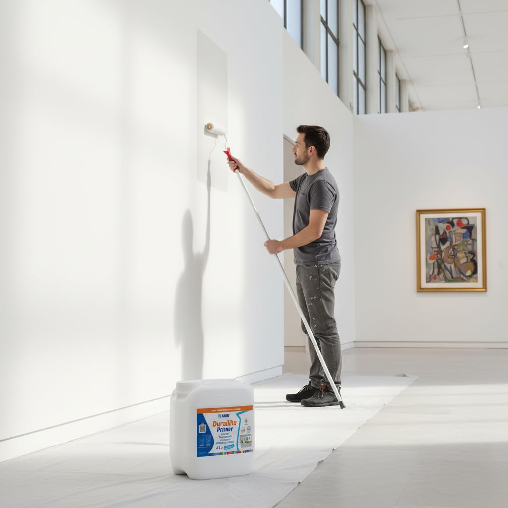 MAPEI Dursilite Primer, Fissativo Trasparente Base Acqua per Muri Interni, Promotore di Adesione, Basse Emissioni VOC, Consolidante per Pitture e Smalti (4 Litri)