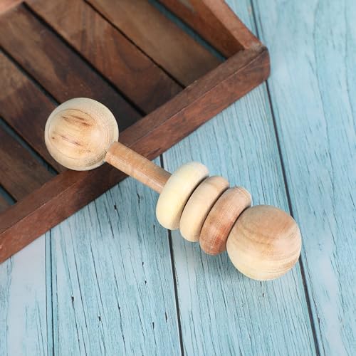 Image of Babbles Neem Wood Teethers for Babies | Wooden Teethers for 6 to 12 Months Baby | Natural and Antibacteria (Rabbit+Turtle+Dumbbell+Micky)