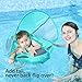 Mambobaby Float with Canopy and Tail New Upgraded Non-Inflatable Baby Pool Float Mambo Float Swim Trainer Solid Infant Swim Float Adjustable Pearl Foam Baby Swim Ring