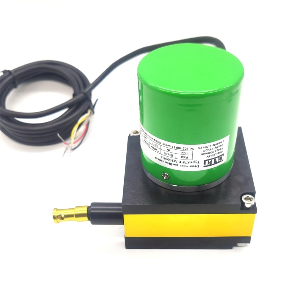 CALT 3000mm Analog Draw Wire Encoder Linear Displacement Sensor Length Measurement 24Vdc Supply 0-10V Output