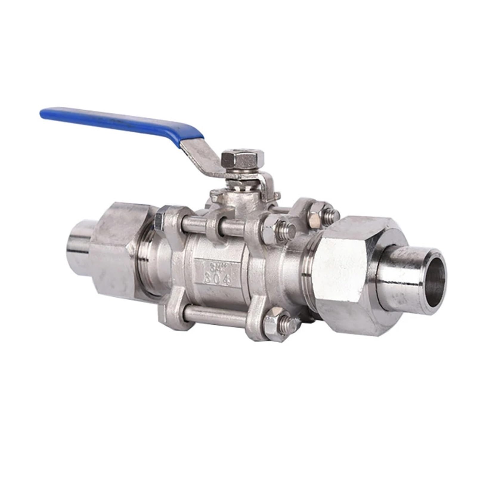 Robinet à tournant sphérique 1 pouce inox avec manchon soudé double fil extérieur pour tuyau