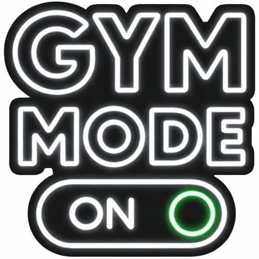 Urbalabs Nutrition Gym Mode On - Gym LED Neon Sign LED Neon Sign Dimmable USB Wall Art Decor 20in R