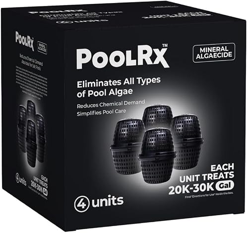 Pool RX 101067 Black Units Swimming-Pool-Algaecides (4 Pack), 20,000-30,000 Gallon