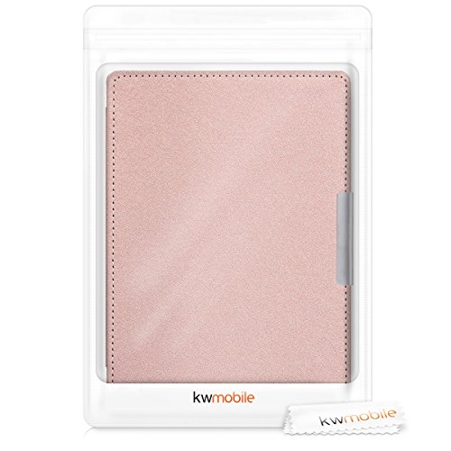 kwmobile hoes compatibel met Kobo Aura H2O Edition 1 - Fliphoes voor e-reader in roségoud - Imitatieleren cover - Image 8