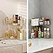 INVSSENE Corner Bathroom Countertop Organizer, Vanity Trays for Counter, Makeup Organizers, Perfume Tray, Kitchen Spice Rack, (Clear, 2 Tiers)