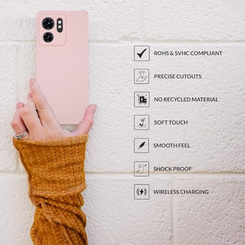 Image of SPRIG Cases Compatible with Motorola Edge 40 TPU Basic Back Cover Premium Moto 5g Phone Case Drop Tested Shock Proof for Boys and Girls with Camera Protection (Pink)