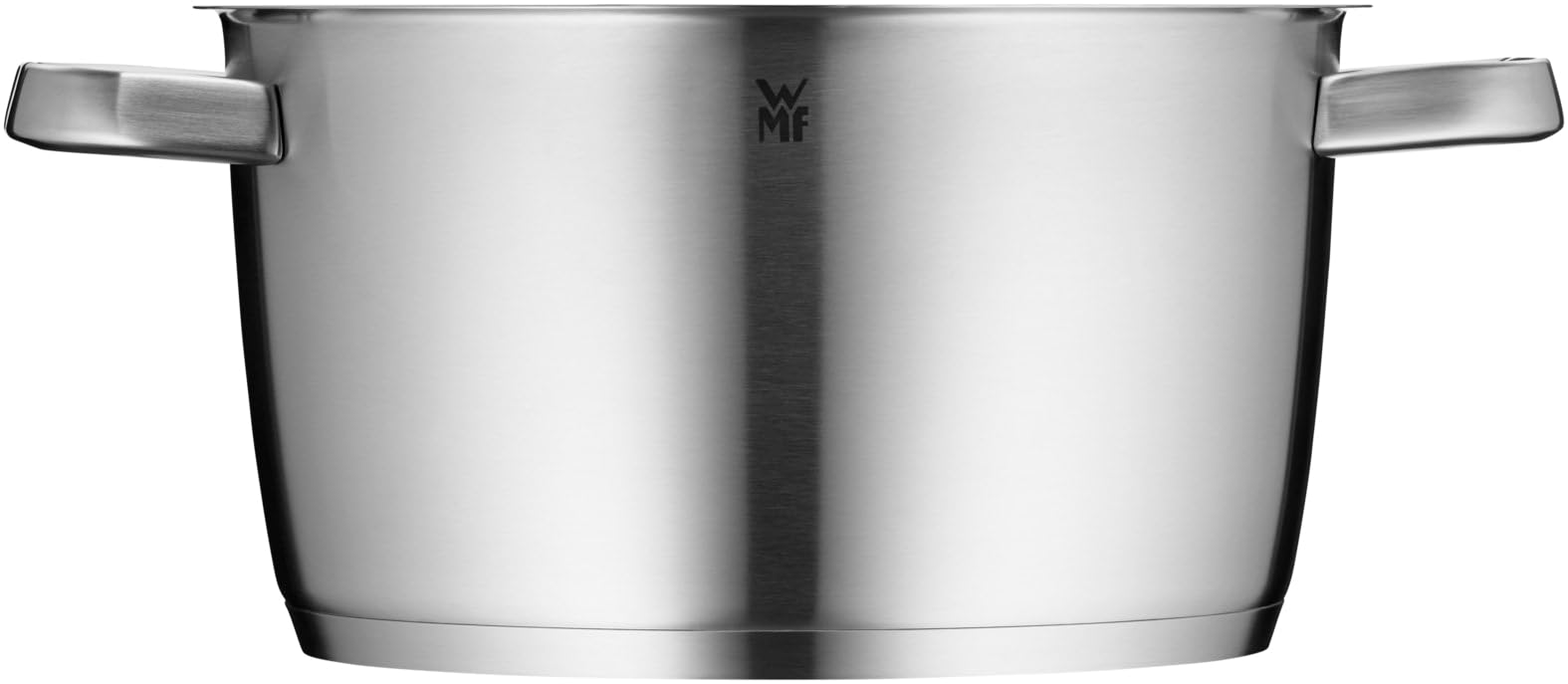 WMF Iconic Grande marmite 24 cm, couvercle en métal, marmite à induction 5,6 l, grande casserole en acier inoxydable Cromargan poli, non revêtu