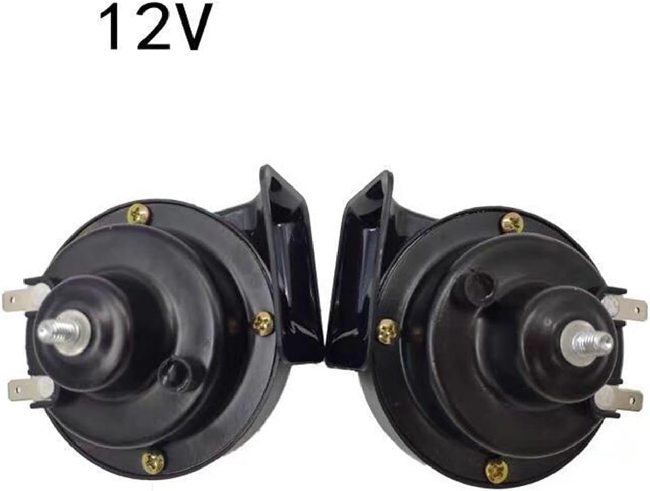 New Universal 12V24V High Volume Snail Horn Original Super Loud High Bass Waterproof For Car Motorcycle(12V high bass 1pair)