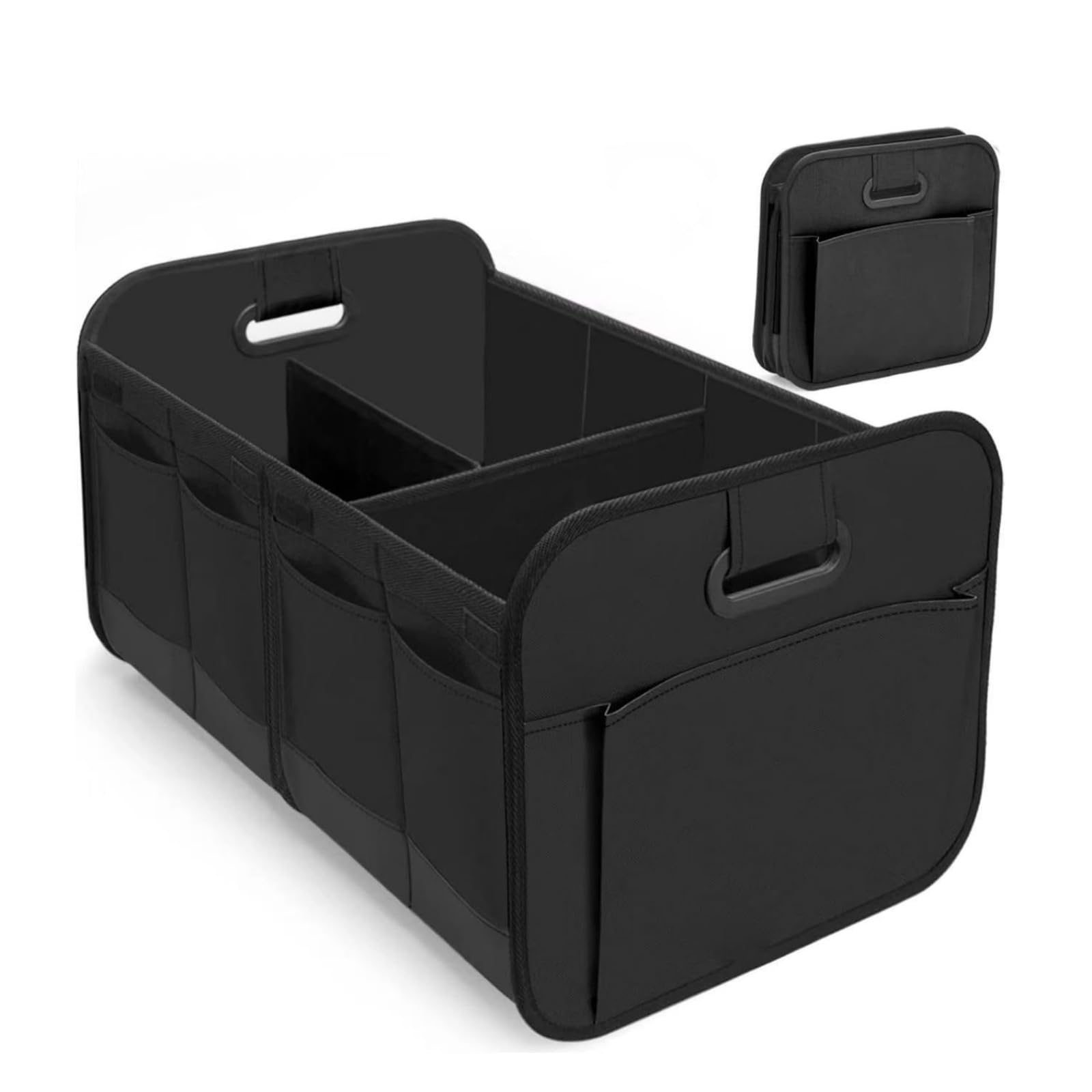 ADNUIES Car Boot Organiser, for BMW X3 E83 F25 G01 G45 X4 G02 F98, Large-Capacity Auto Trunk Organizer, Trunk Organiser Collapsible Multi Compartment with Comfort Handle,B
