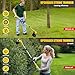 Aokia Weed Wacker Cordless for Lawn: Grass Mower with Roller - 2.0Ah Battery Powered for Hedge Clearance Yard Cutting Tree - String Trimmers for Garden Cutter Handyman Landscaper