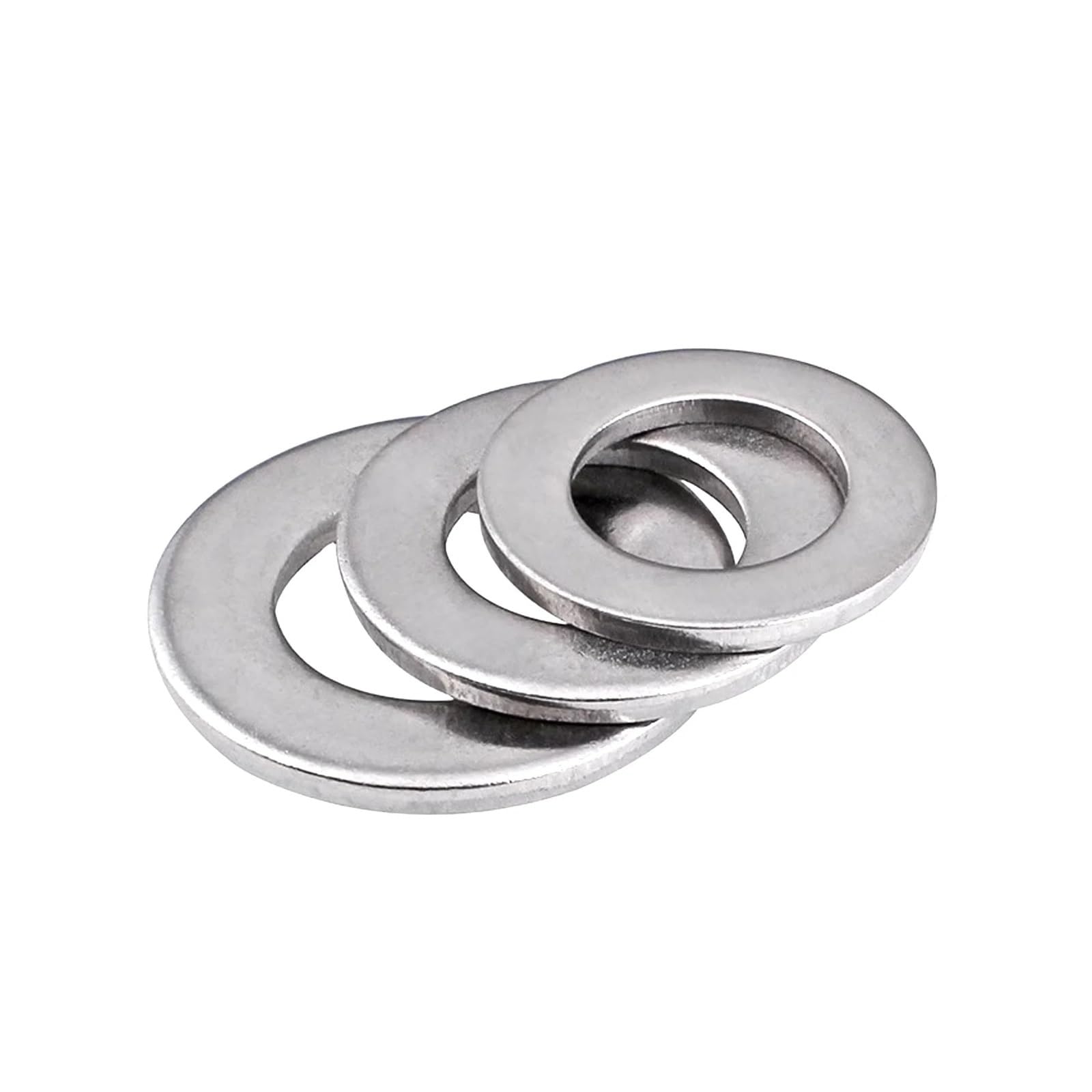 Unterlegscheibensortiment, Edelstahl, M1,6, M2, M3, M5, M6, M8 ~ M30, Dichtung, ultradünne Metallschraube, flache Unterlegscheibe, Standarderhöhung, verdicktes Meson (M1,6 x 4 x 0,3 x 50 Stück)