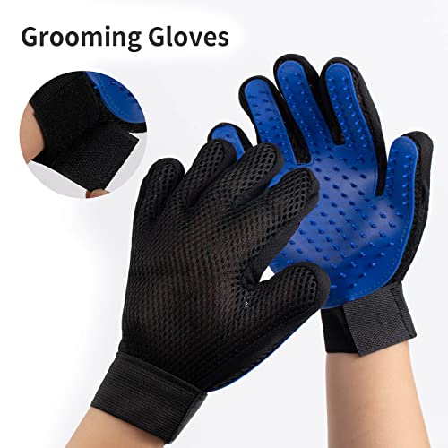 Rupxinsplend Horse Grooming Kit 11Pcs-Portable - Horse Brushes Set & Curry Combs, Sweat Scraper, Grooming Gloves, Hoof Pick, Hoof Knife, Horse Care Kit Equine Grooming Tool Set Horse Kit For Horse Cleaning Blue Tote #TOP5