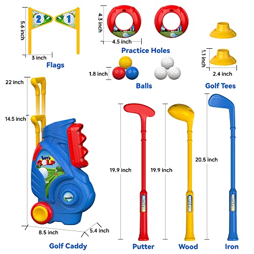 Liberry Toddler Golf Set, Upgraded Kids Golf Cart with Unique Shoulder Strap Design, Indoor and Outdoor Golf Toys for Boys and Girls Aged 1-5 Years Old - Image 6